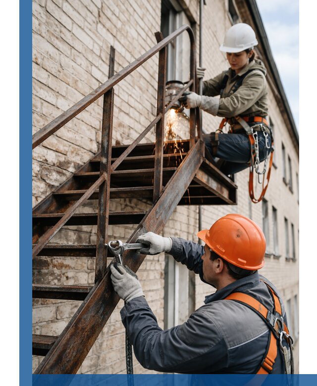 Ремонт и восстановление пожарных лестниц с выездом в Изобильном