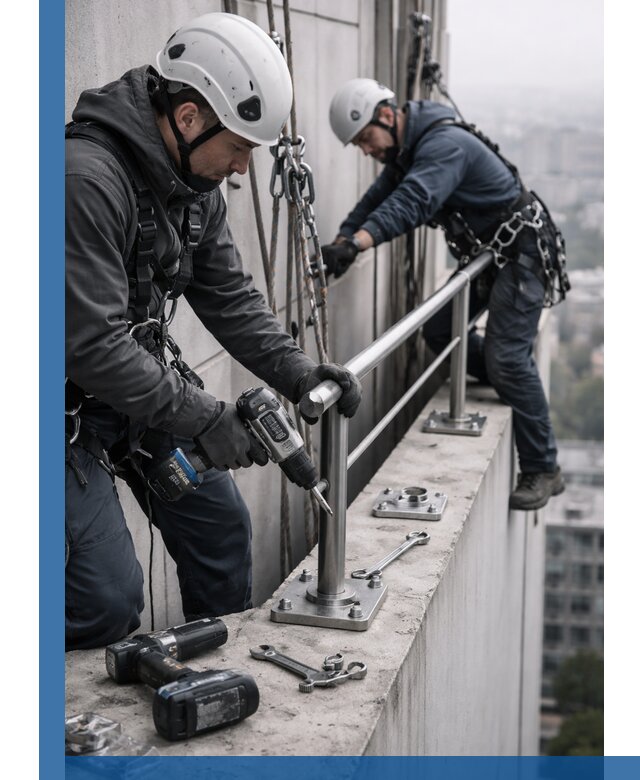 Монтаж перил на высоте в Изобильном для жилых и промобъектов