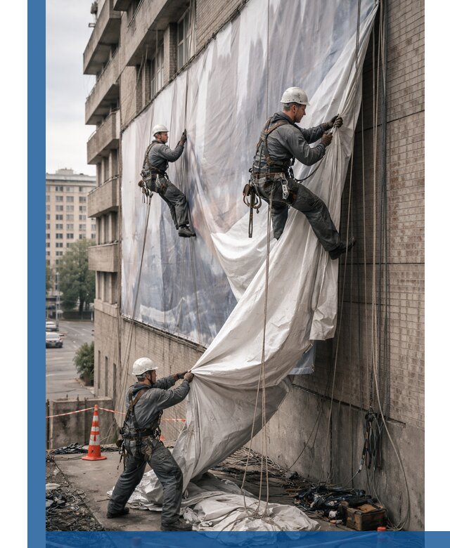 Демонтаж баннеров с фасада в Изобильном оперативно и безопасно