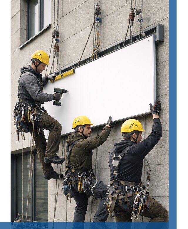 Монтаж рекламной вывески в Изобильном от 8310 р. | ВЫСОТНИК-Збл