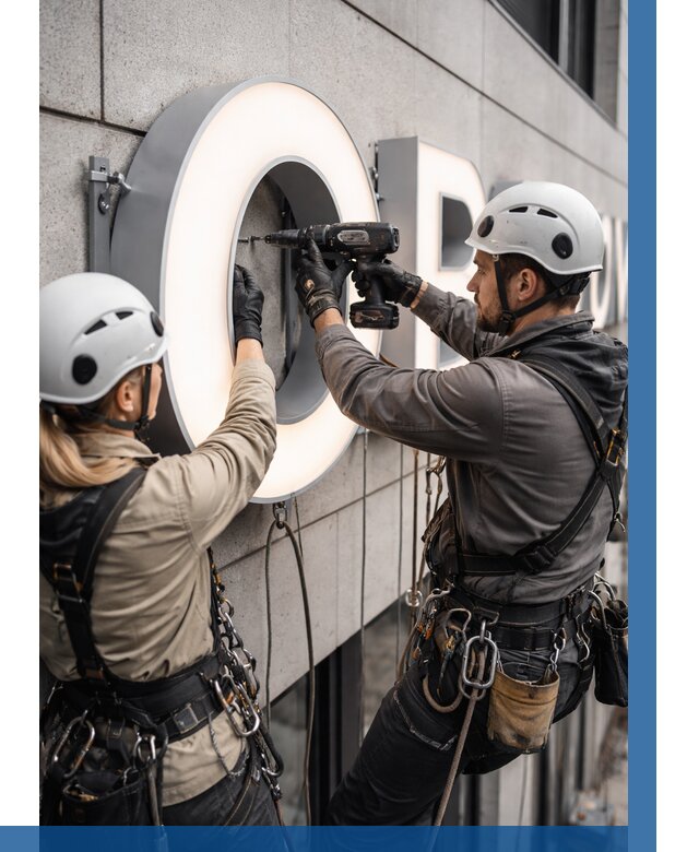 Монтаж световых букв в Изобильном от 3116 р. под ключ ВЫСОТНИК-Збл