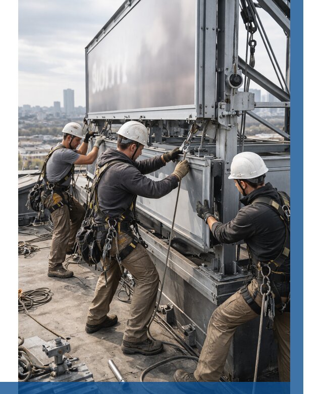 Монтаж крышной рекламной конструкции в Изобильном от 62328 р.|ВЫСОТНИК-Збл