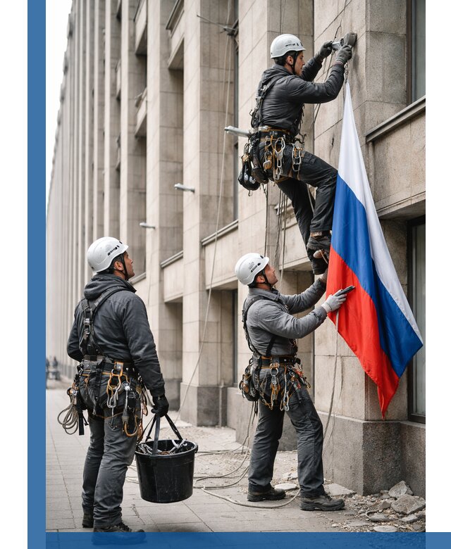 Профессиональная установка флагов на фасаде в Изобильном