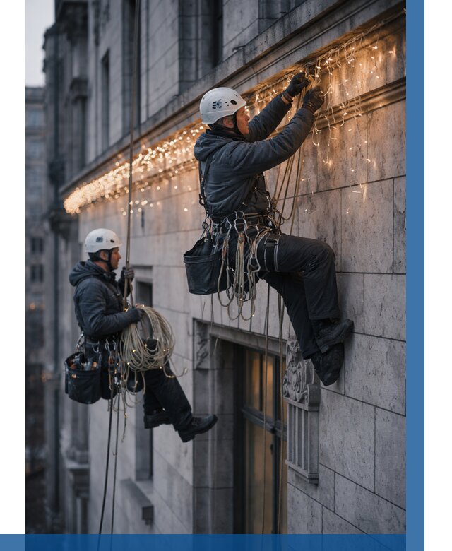 Монтаж новогодней иллюминации в Изобильном от 8830 р. | ВЫСОТНИК-Збл