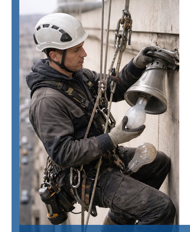 Замена ламп на высоте в Изобильном профессионально и быстро