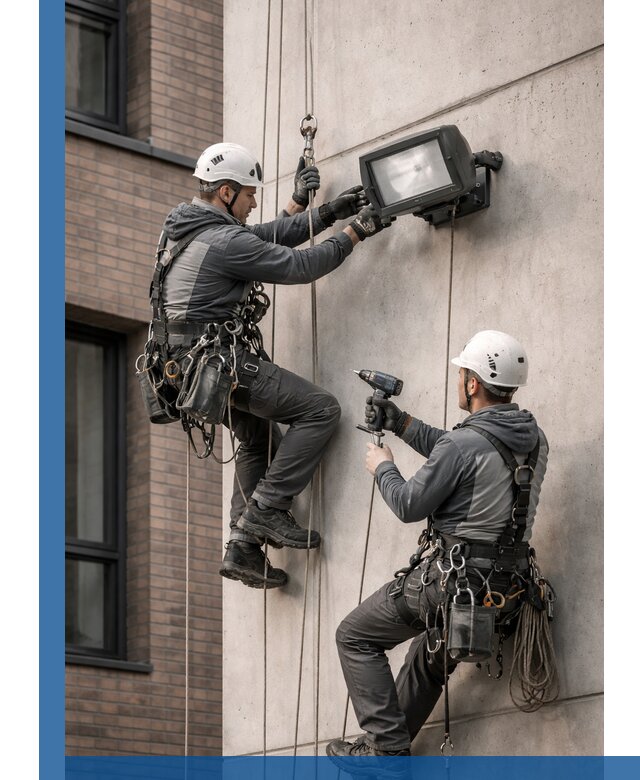 Профессиональный монтаж фасадных прожекторов в Изобильном под ключ