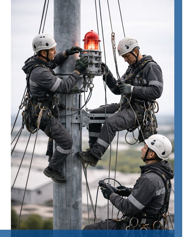 Монтаж заградительных огней в Изобильном от 8830 р. | ВЫСОТНИК-Збл