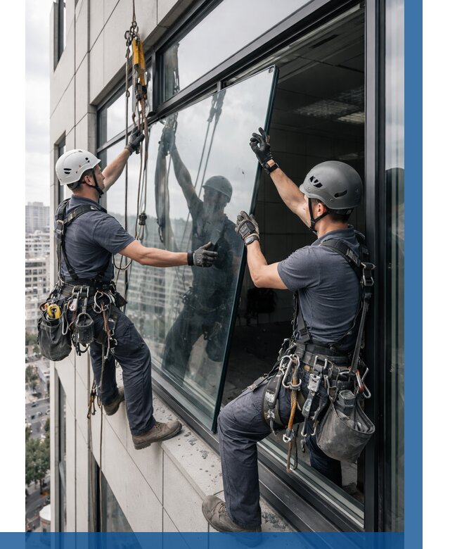 Замена стеклопакетов на высоте в Изобильном от 5713 р. | ВЫСОТНИК-Збл