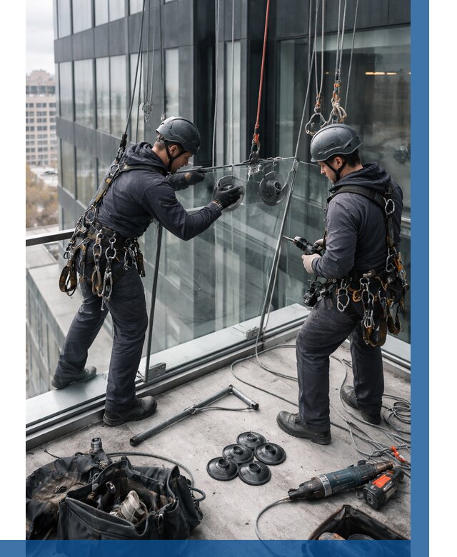 Монтаж стеклянных ограждений в Изобильном от 2597 р. | ВЫСОТНИК-Збл