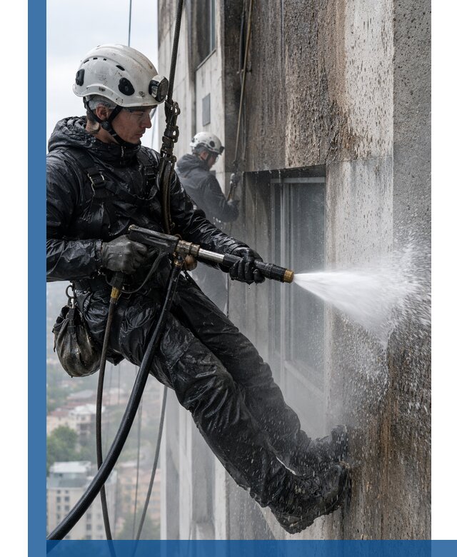 Гидроструйная очистка фасадов и конструкций в Изобильном