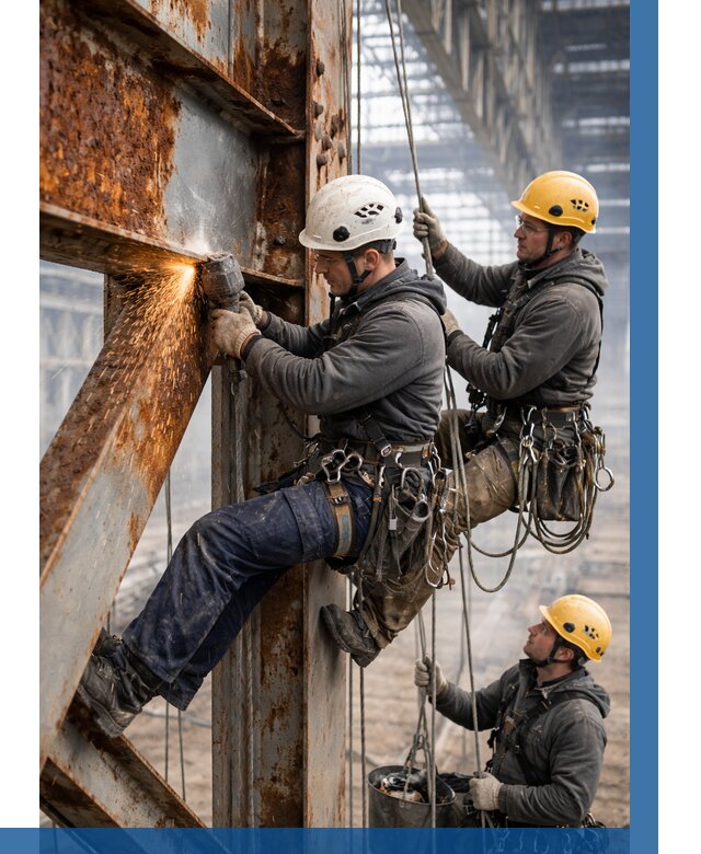 Зачистка металла от ржавчины в Изобильном от 364 р. | ВЫСОТНИК-Збл