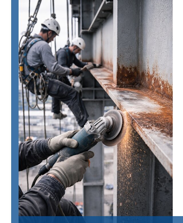 Зачистка металла от ржавчины и подготовка поверхностей в Изобильном