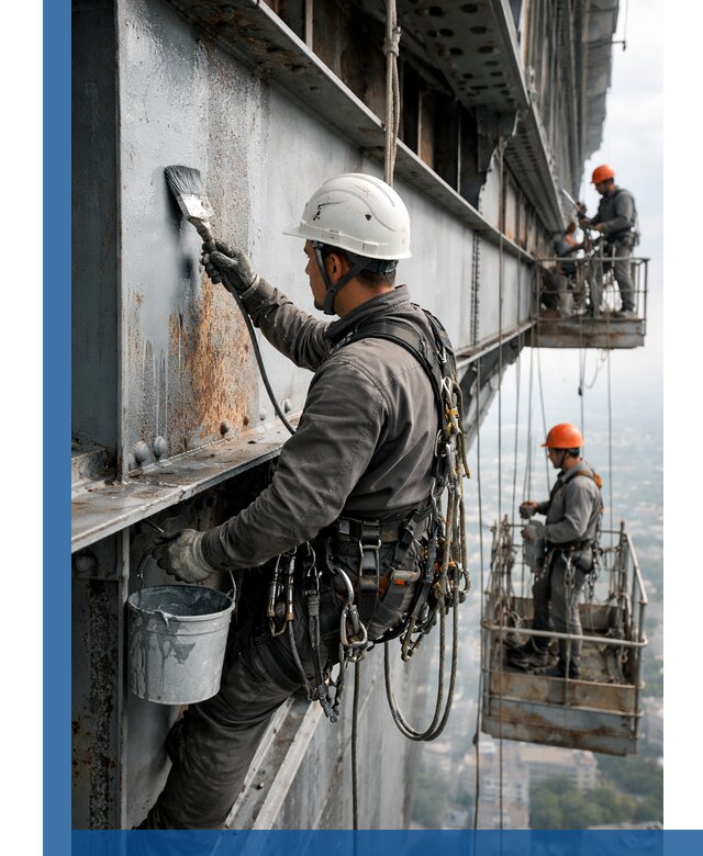 Покраска металлоконструкций на высоте в Изобильном профессионально