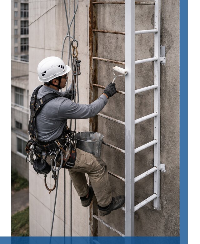 Покраска пожарных лестниц в Изобильном от 4675 р. | ВЫСОТНИК-Збл