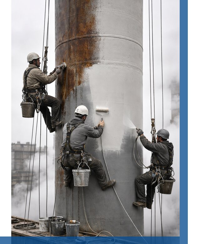 Покраска дымовых труб в Изобильном от 8830 р. | ВЫСОТНИК-Збл