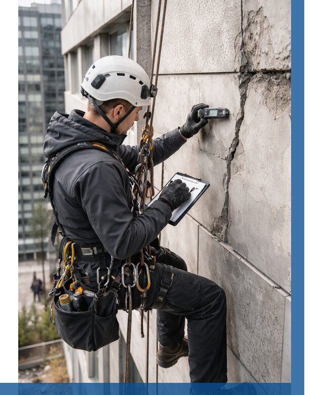 Обследование фасада альпинистами в Изобильном от 125 р. | ВЫСОТНИК-Збл