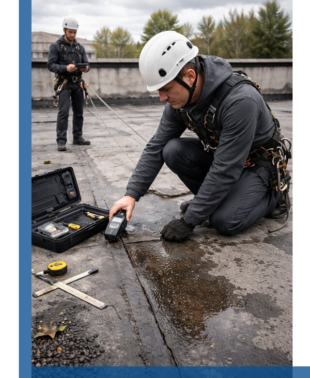 Обследование кровли на протечки и выявление дефектов в Изобильном