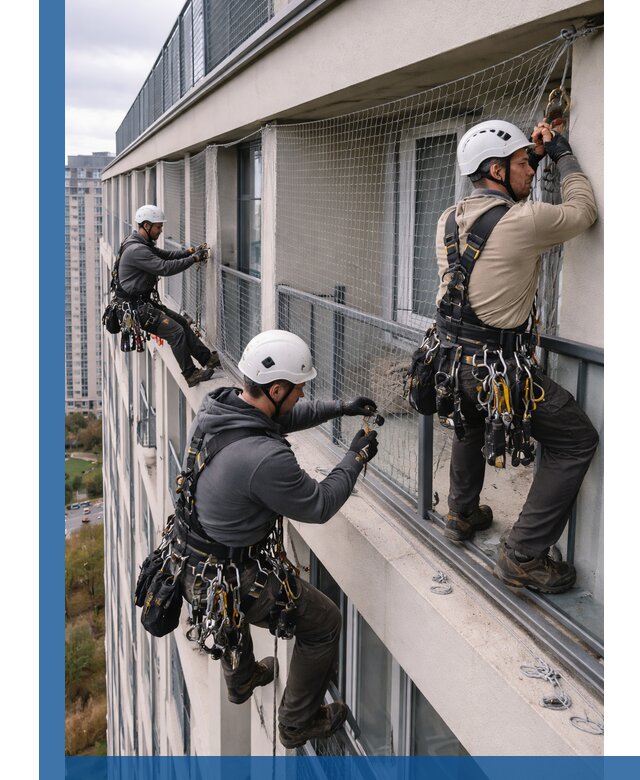 Профессиональный монтаж защитной сетки от птиц в Изобильном